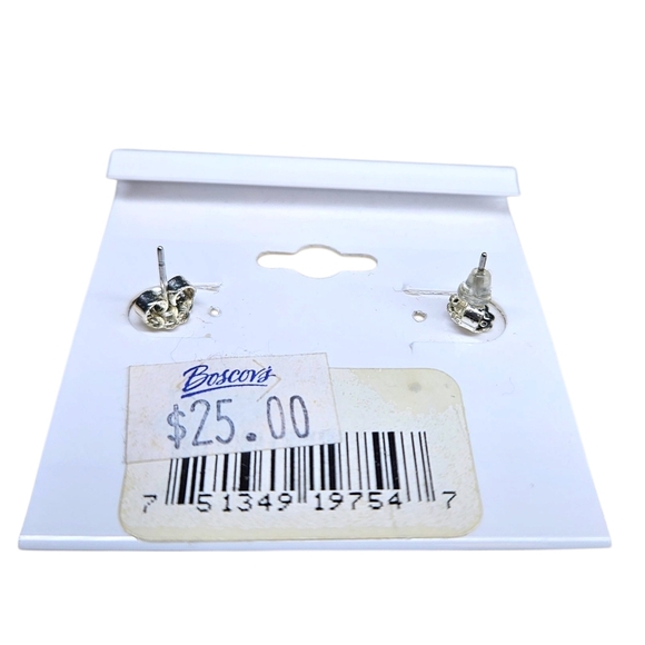 Sterling Silver Oval Pavé CZ Stud Earrings – Rope Border, Tarnish-Free, Sparkle - Picture 2 of 5